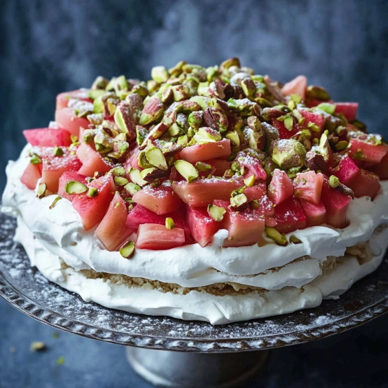 A cake with fruit on top.