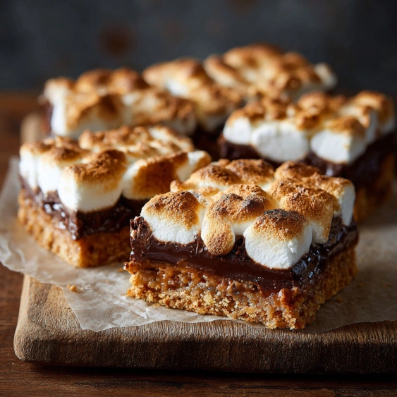 A dessert with marshmallows and chocolate.