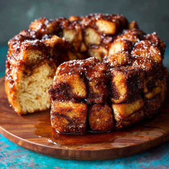 A cake with a brown glaze.