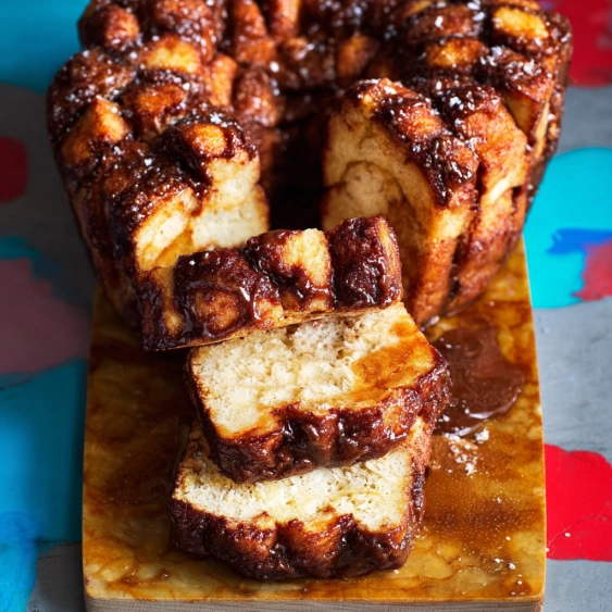 A slice of cake on a plate.