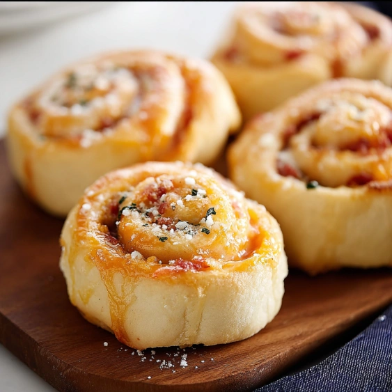 A plate of food with a cheese and tomato roll.