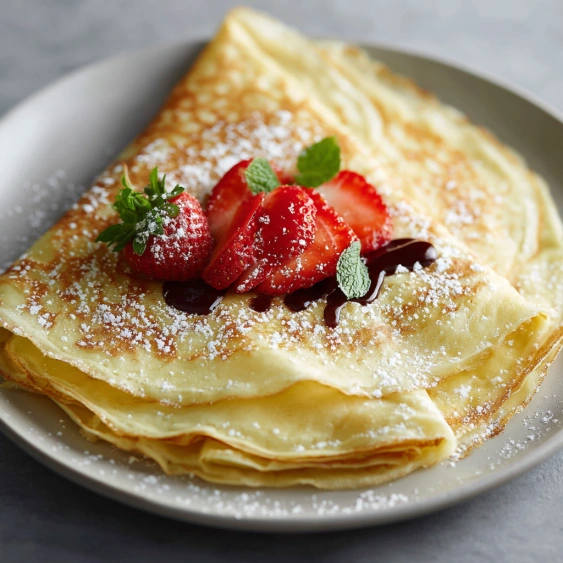 A plate of food with strawberries and chocolate.