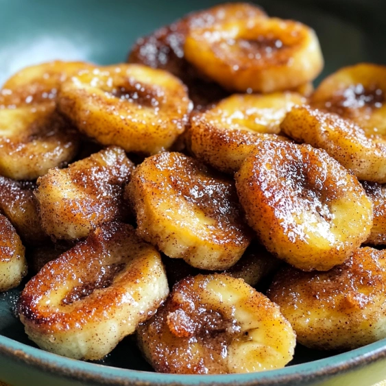 A bowl of bananas with sugar on top.