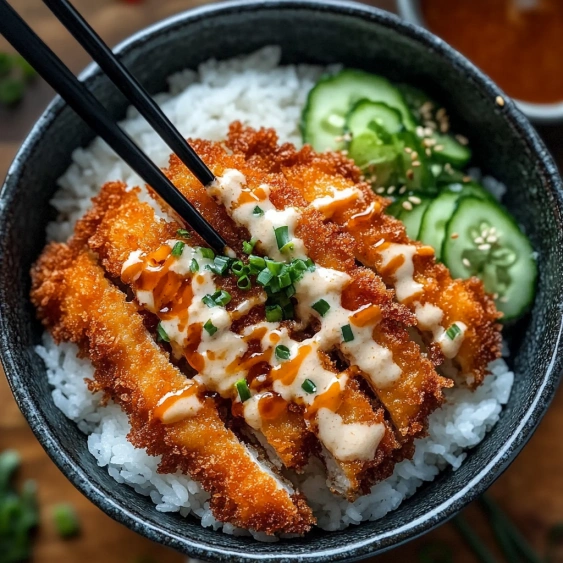 A bowl of food with rice and meat.