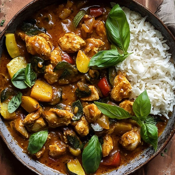 A bowl of food with rice and vegetables.