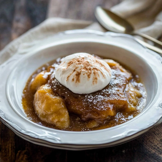 A bowl of food with a dollop of cream on top.