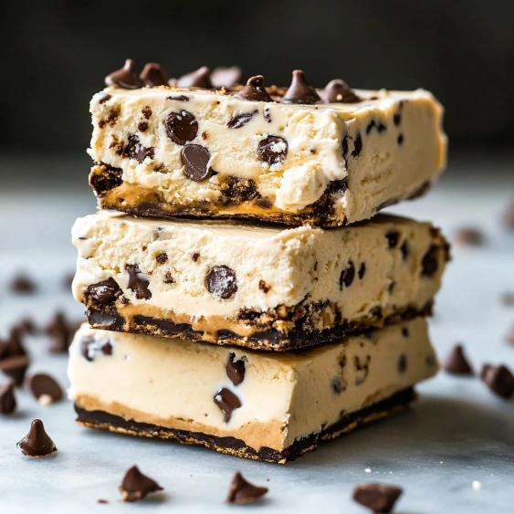 Three layers of chocolate and peanut butter ice cream.