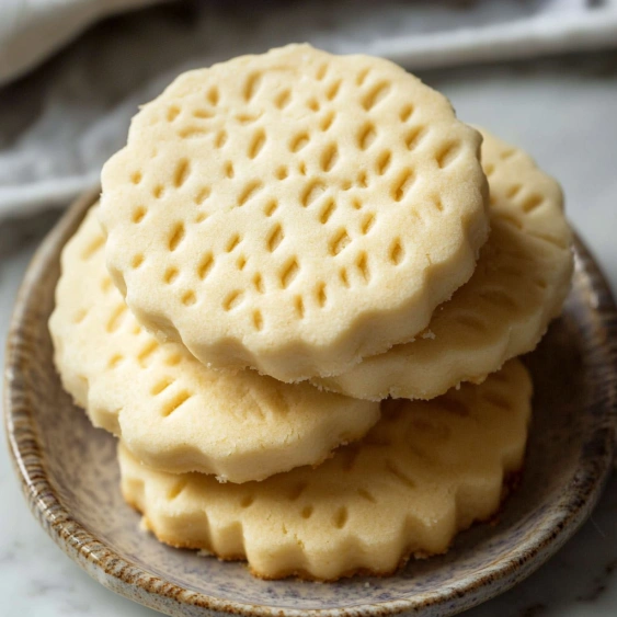 A plate of cookies.