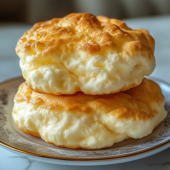 Two stacks of biscuits on a plate.
