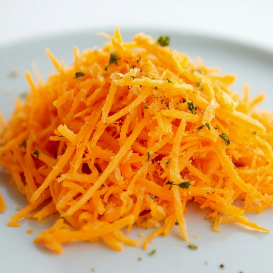 A plate of carrots.