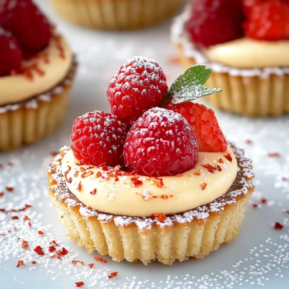 A dessert with a raspberry on top.