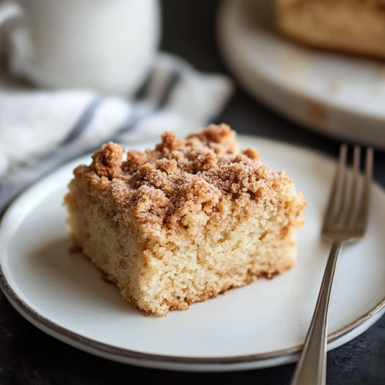 A slice of cake on a plate.