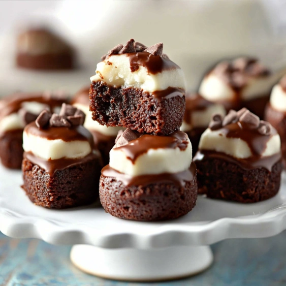 Chocolate and white cake on a plate.