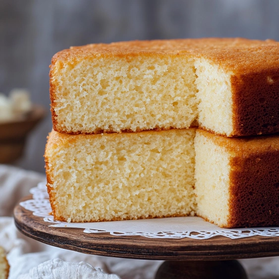 A slice of cake on a plate.