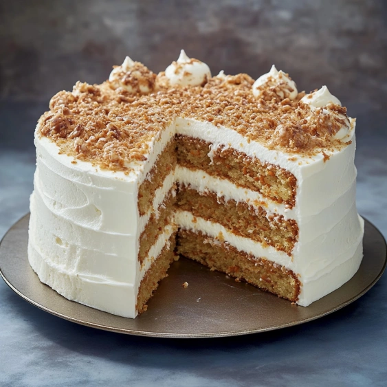 A slice of cake on a plate.