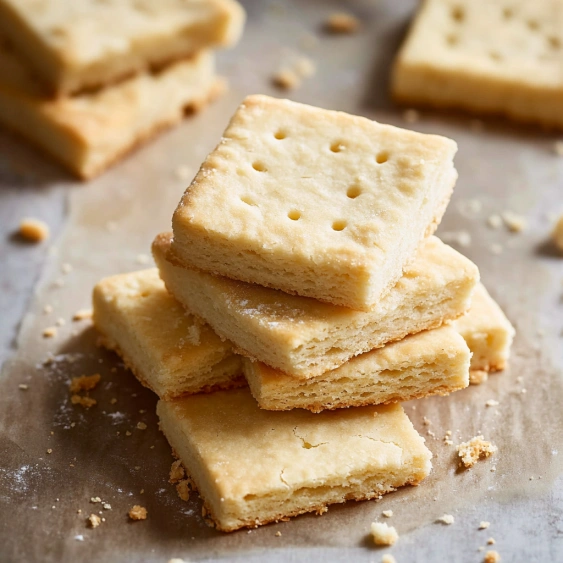 A stack of four biscuits.