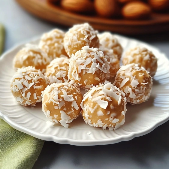A plate of coconut balls.