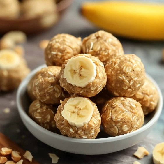 A bowl of banana nut balls.