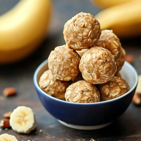A bowl of banana balls.