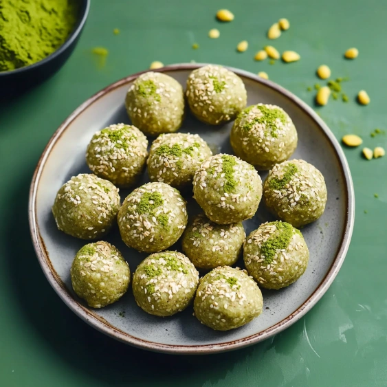 A plate of food with green stuff on it.