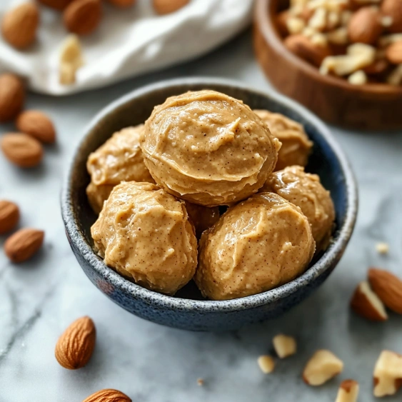 Bowl of peanut butter balls.