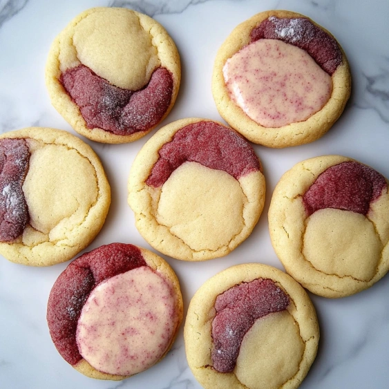 A plate of cookies with red and white frosting.