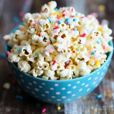 A bowl of popcorn with sprinkles.