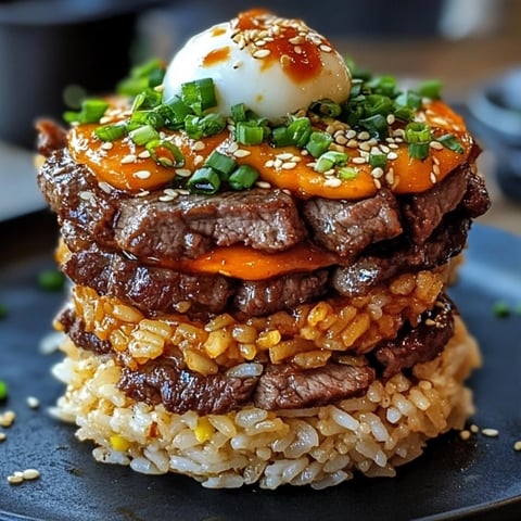 A plate of food with rice and meat.